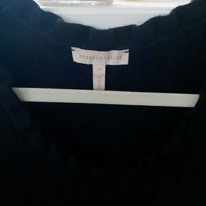Rebecca Taylor Black Scoop Neck Sweater XS